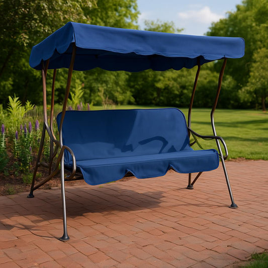 Swing Seat Bench Cushion for Garden Hammock – Royal Blue Replacement Cushion for Outdoor Swings