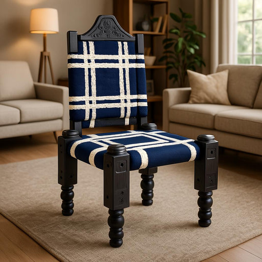 IRA Wooden Back-Foldable Khatli Bajot Chowki Chair - Foldable