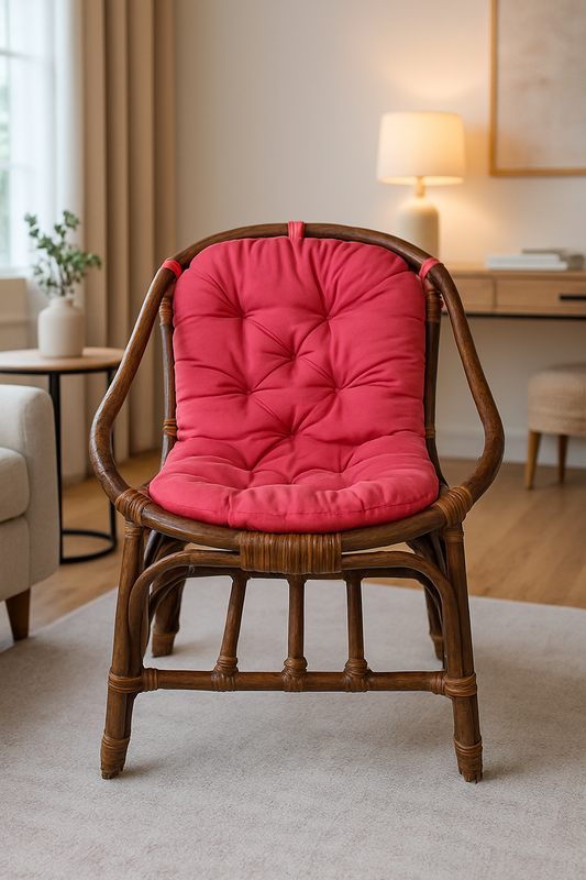 IRA Wooden Arm Chair with Back Support, 58x61x74cm(Multicolour)