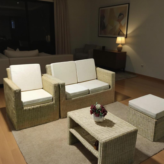 Wicker Rattan Natural Sofa Lifestyle - IRA Furniture India