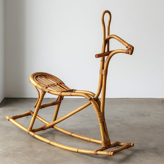 Kids Rocking Horse Chair Lifestyle - IRA Furniture Brown India