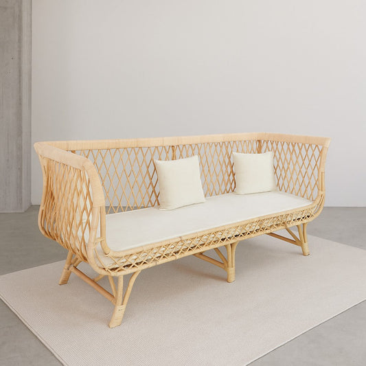 IRA Cane Daybed, Natural - 3 seater sofa