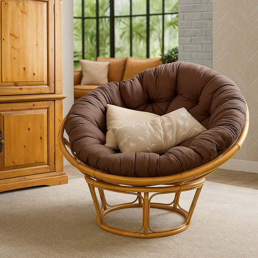 Cane Papasan Folding Chair Lifestyle - IRA Furniture India