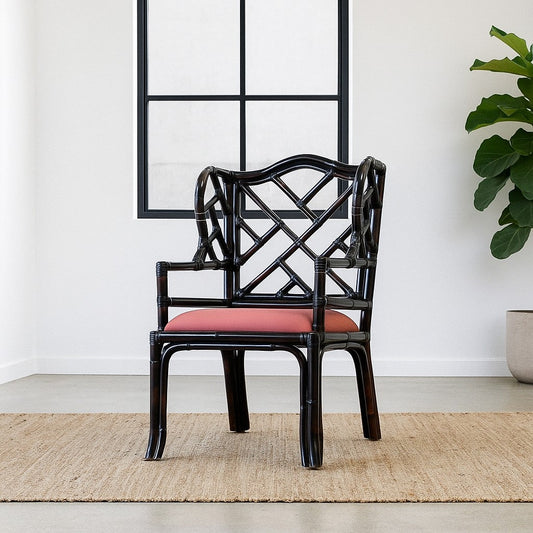 Cane Wooden Chair Lifestyle View - IRA Furniture Brown India