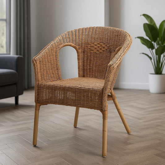Bamboo Hand Weaved Chair Lifestyle - IRA Furniture Rattan India