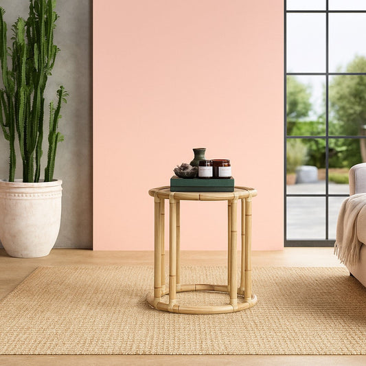 Compass Low Side Table Lifestyle - IRA Furniture India