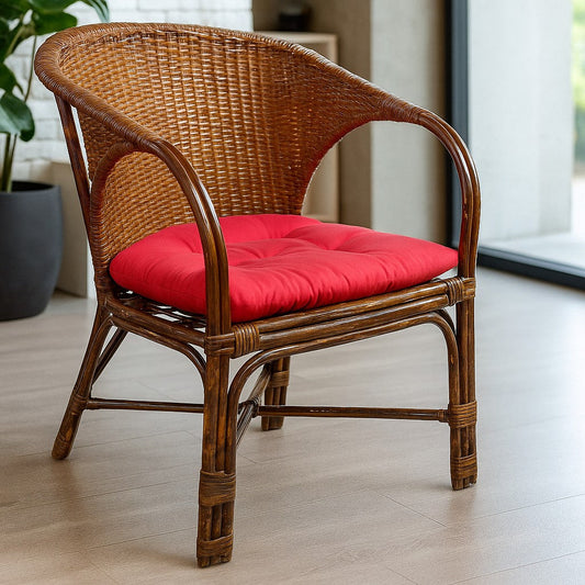 IRA Elegant Wicker Arm Chair with Cushion