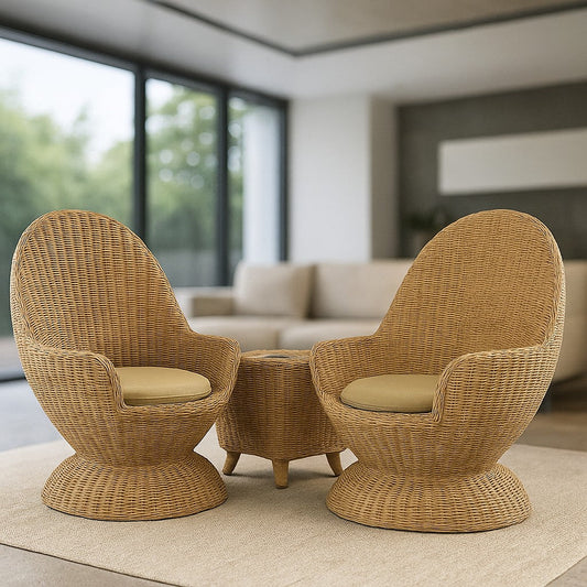 IRA Modern Wooden Chairs – Set of 2, Natural Finish, No Assembly Required