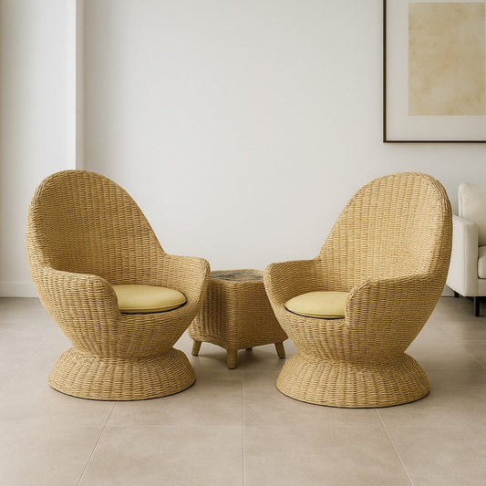 Modern Wooden Chair Set Lifestyle - IRA Furniture India