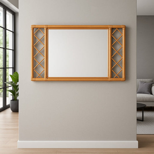 IRA Natural Frame Bathroom Vanity Living Room Mirror