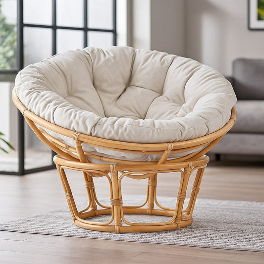 IRA Papasan Folding Chair With Cushion