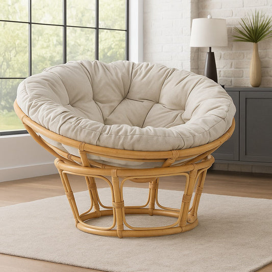 IRA Papasan Folding Chair With Cushion
