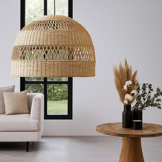 IRA Rattan Bell Pendant Light Shade – Large