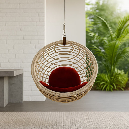 IRA Rattan Cane Modern Swing Chair