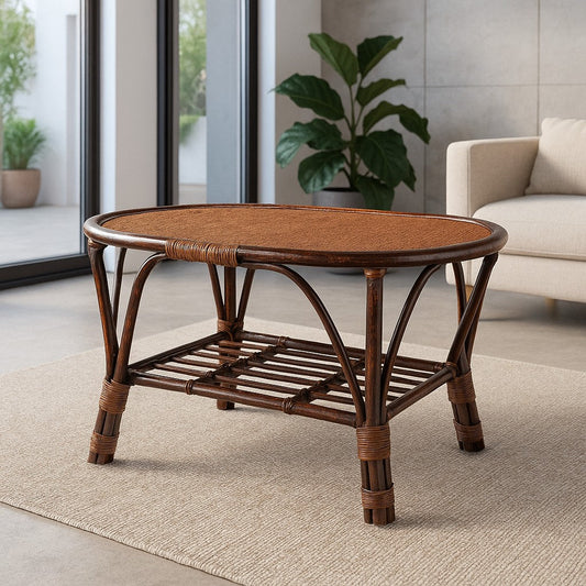 IRA Rattan Modern Oval Table