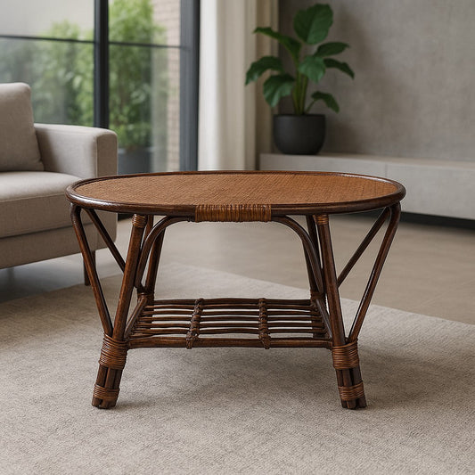 IRA Rattan Modern Oval Table