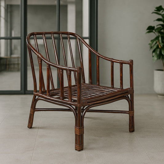 Contemporary Rattan Arm Chair Lifestyle - IRA Furniture India