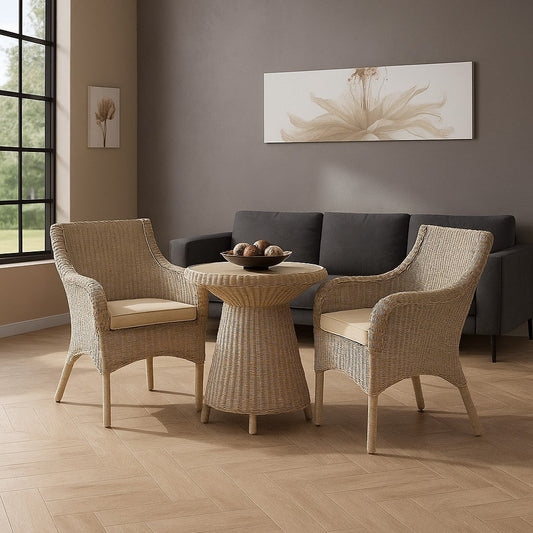 Wood Tea Table Set Lifestyle - IRA Furniture India