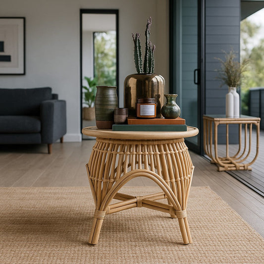 Natural Side Table Lifestyle View 2 - IRA Furniture India