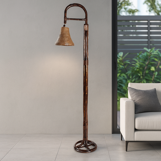 IRA Rattan Vintage Style Floor Lamp – Elegant Lighting for Home Décor