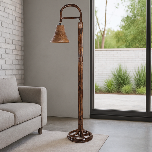 IRA Rattan Vintage Style Floor Lamp – Elegant Lighting for Home Décor