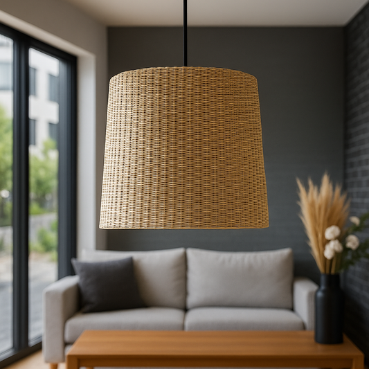 IRA Rattan Bell Pendant Light Shade – Large