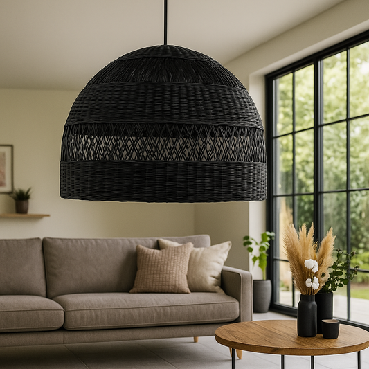 IRA Rattan Bell Pendant Light Shade – Large