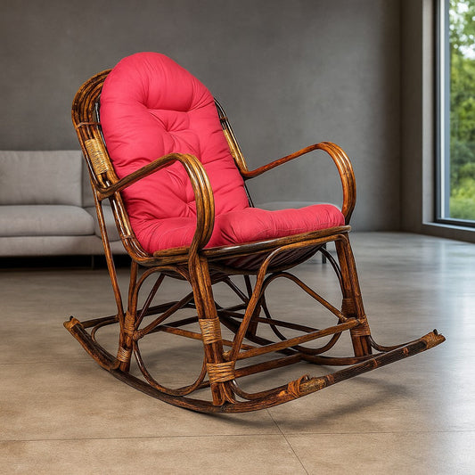 IRA Rattan Rocking Arm Chair With Cushion