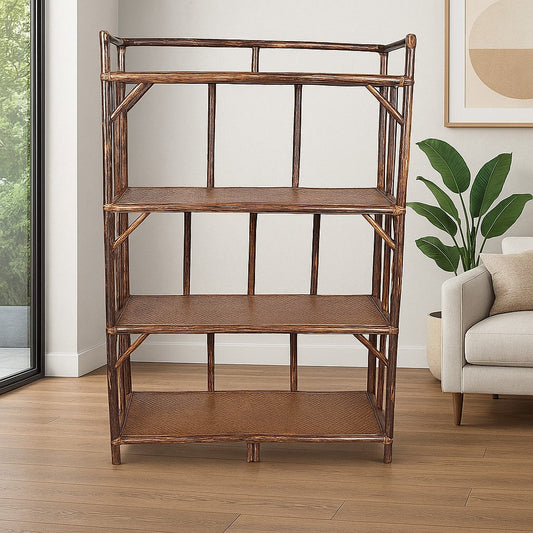 IRA Rattan & Bamboo Storage Rack | Modern Durable Brown Rack