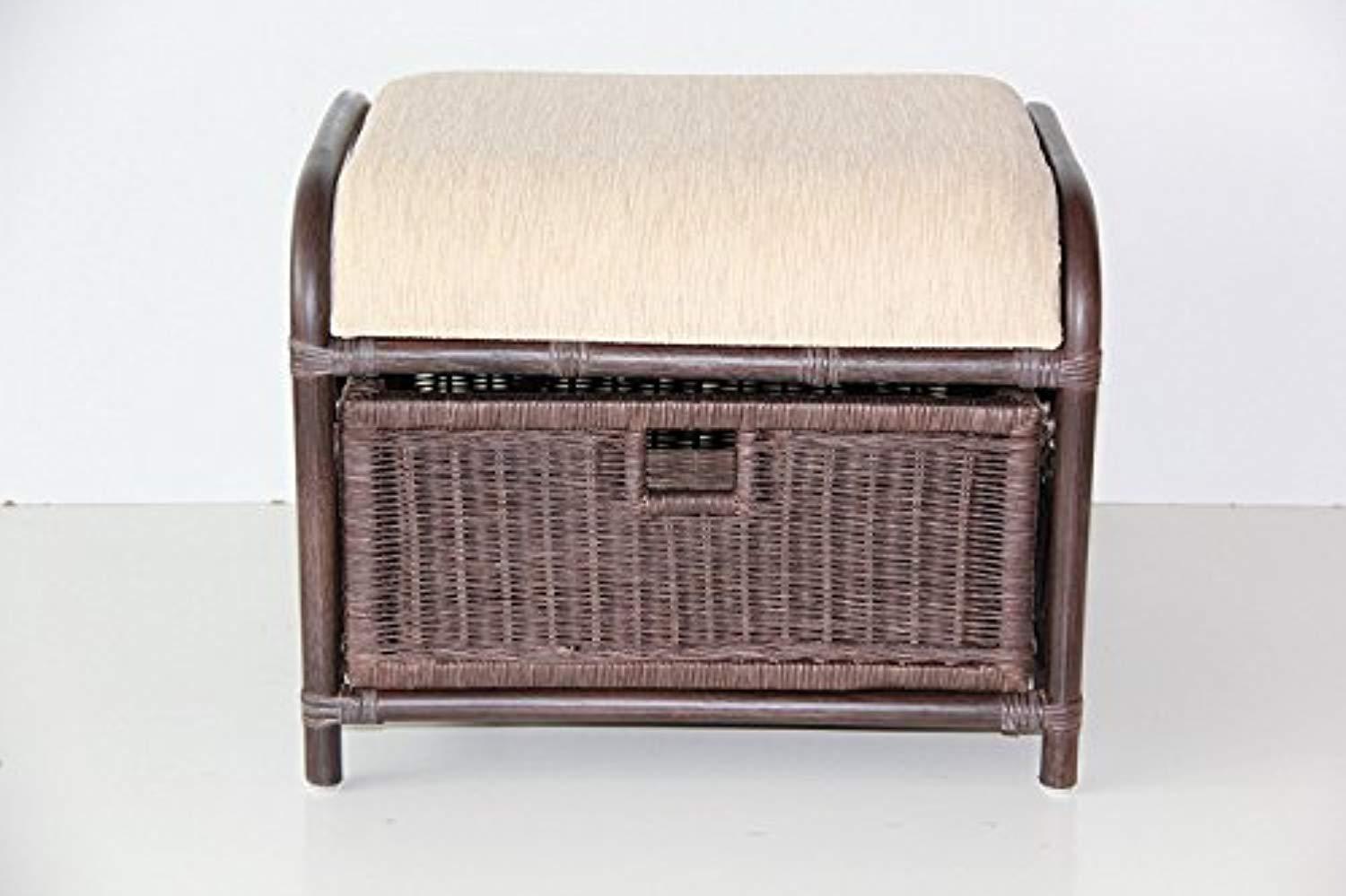 IRA Handmade Rattan Wicker Ottoman Footstool - IRA Furniture