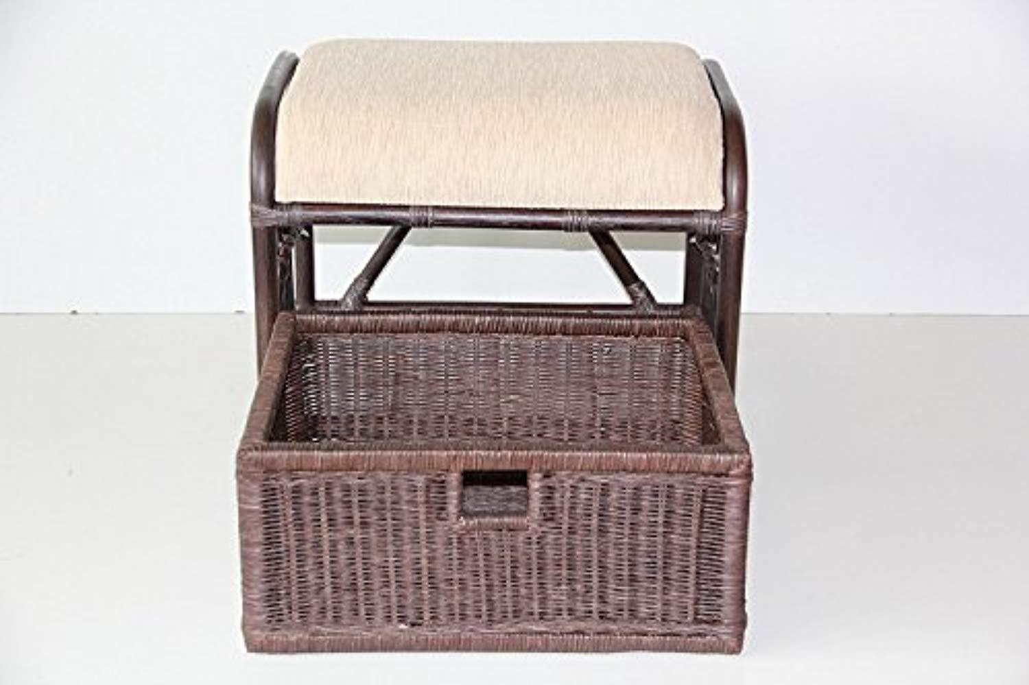 IRA Handmade Rattan Wicker Ottoman Footstool - IRA Furniture