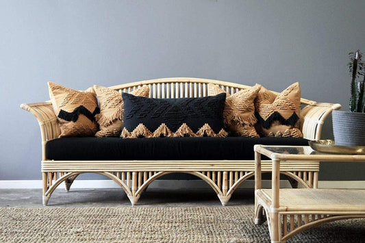 Wicker Natural Daybed Side View - IRA Furniture India