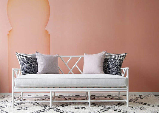 Wicker Daybed White Side View - IRA Furniture India