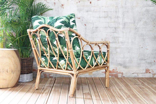 Natural Armchair Version 4 Side View - IRA Furniture India