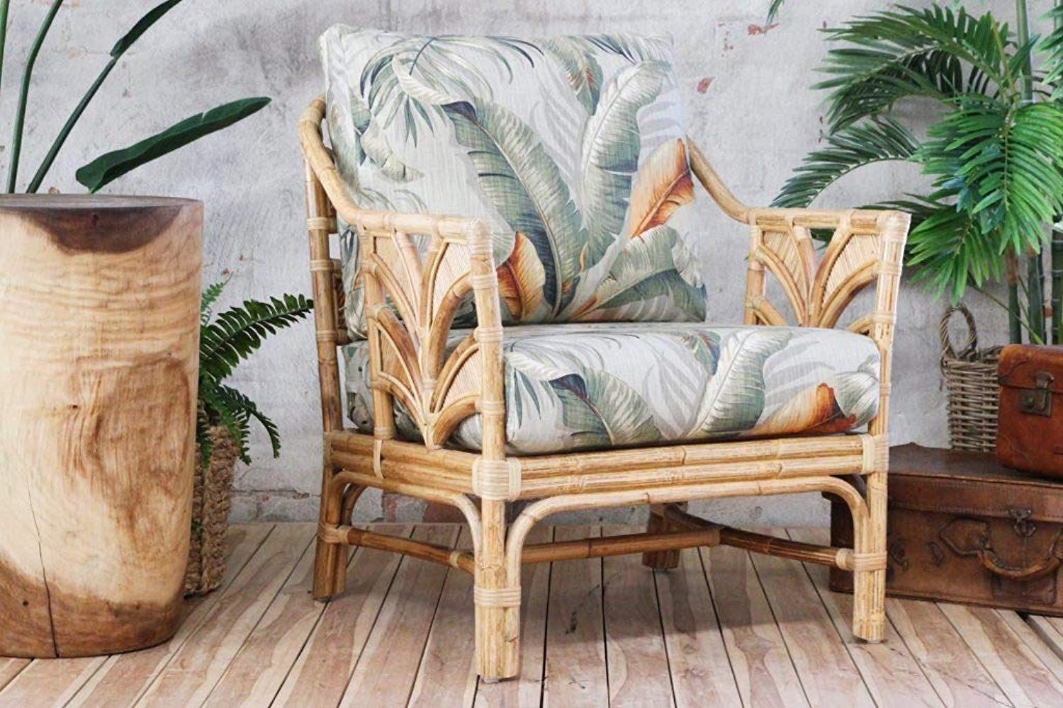 Stylish Cane Wicker Chair for Living Room – Natural Rattan