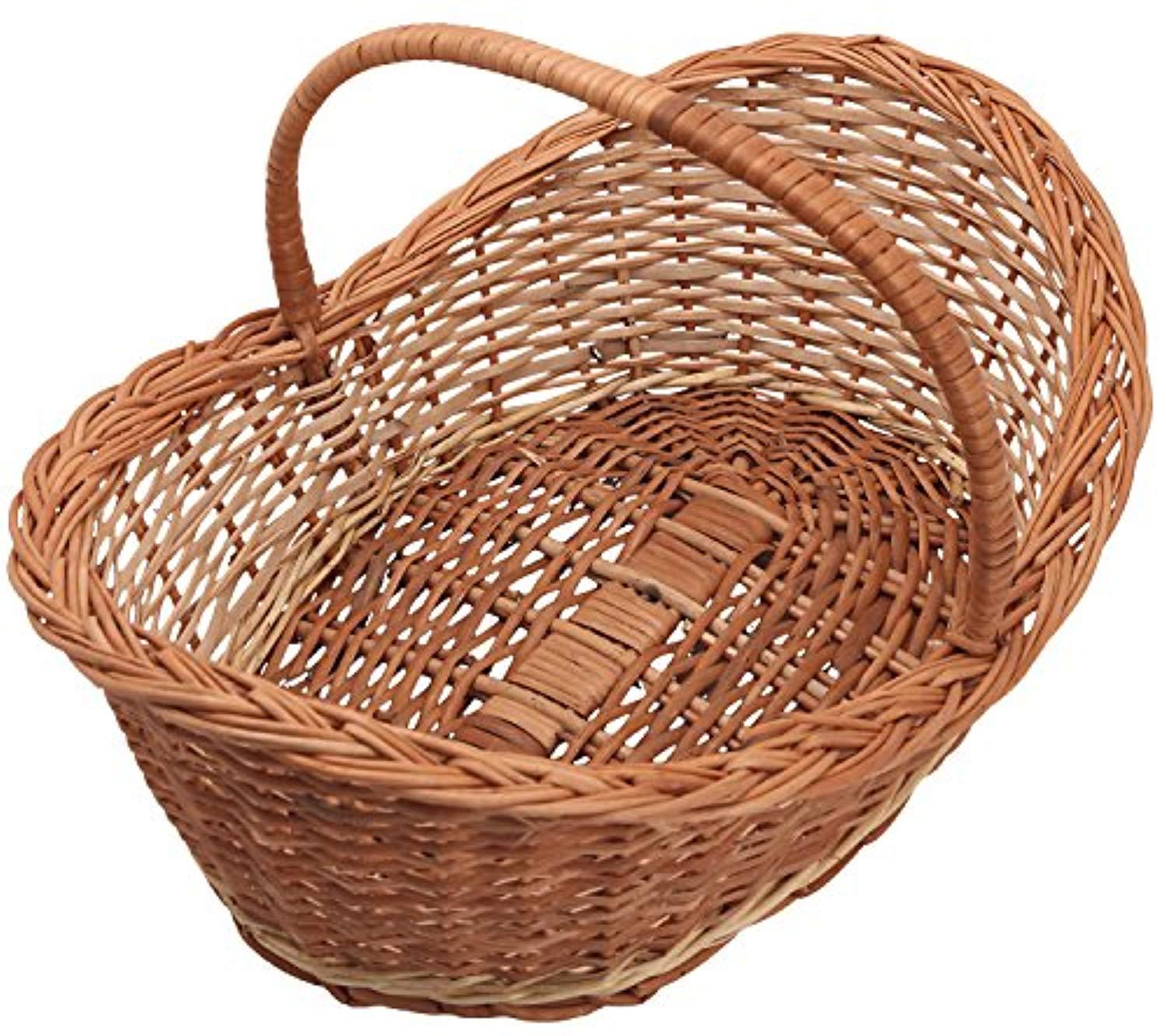 Cane Basket roti Serving Gift Multipurpose Flower Fruit Vegetable (38 cm x 38 cm x 41 cm, Brown) - IRA Furniture