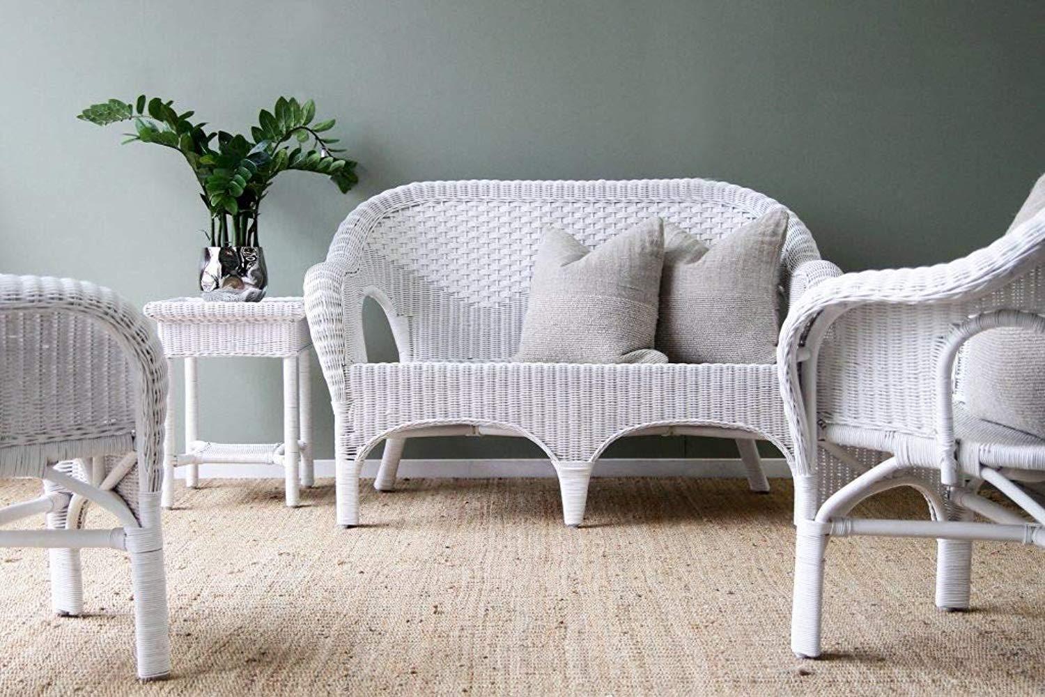 cane sofa