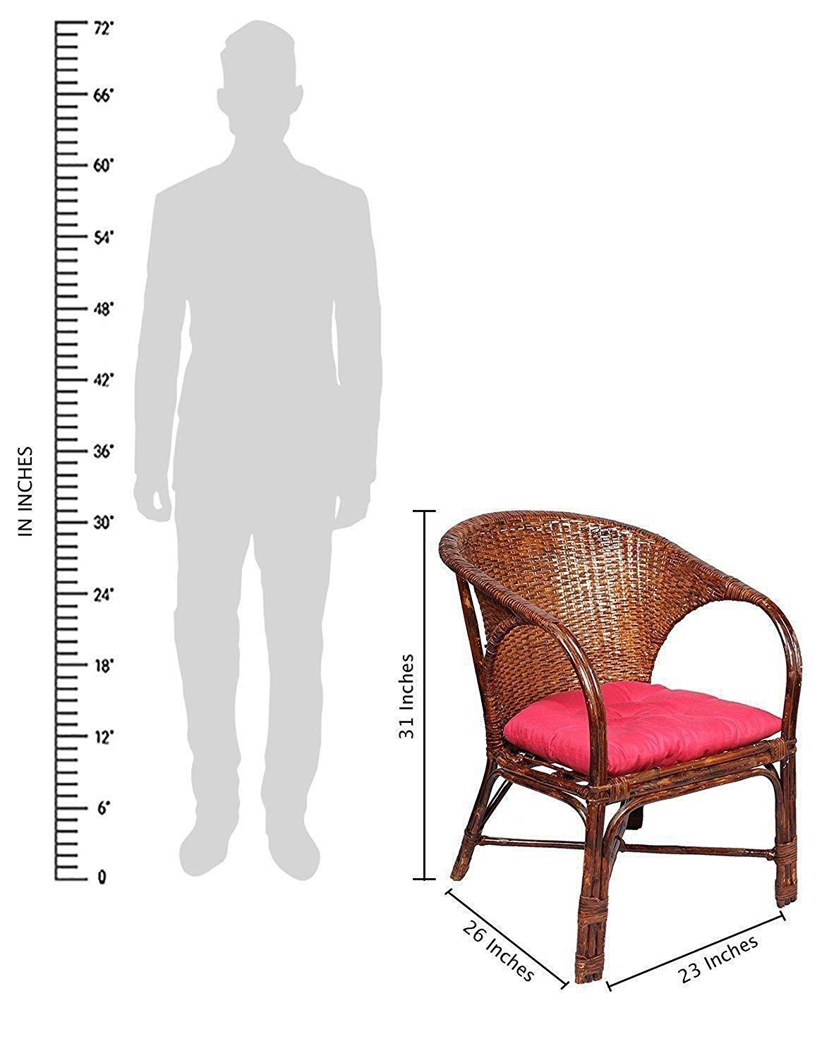 IRA Elegant Wicker Arm Chair with Cushion - IRA Furniture