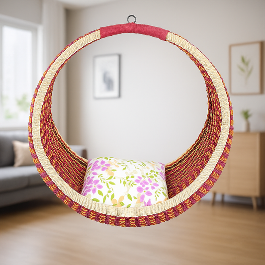 Hand Weaved Textile Swing Chair View - IRA Furniture India