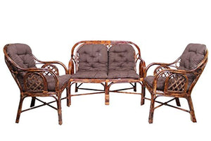 IRA Living Room 4 Seater (Rattan & Wicker,Brown) - IRA Furniture