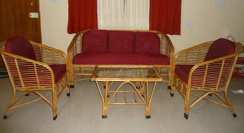 IRA Amour Trun Cane Sofa, Red - IRA Furniture