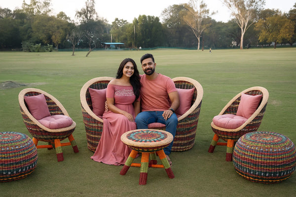 IRA Wedding Events Colorful Bohemian Sofa Set | IRA Colorful Bohemian Sofa Set – Vibrant Wedding & Event Decor Furniture