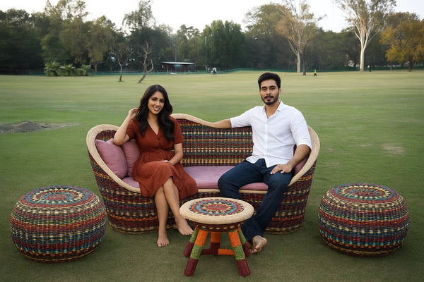 IRA Wedding Events Colorful Bohemian Sofa Set | IRA Colorful Bohemian Sofa Set – Vibrant Wedding & Event Decor Furniture