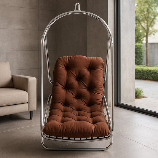 IRA Cotton Swing Cushion – Multipurpose Chair Cushion, Yoga Cushion, Floor Cushion, and Gadi in Brown
