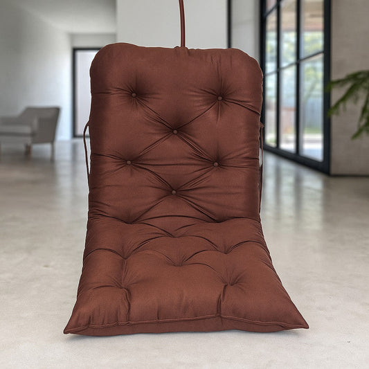 IRA Cotton Swing Cushion – Multipurpose Chair Cushion, Yoga Cushion, Floor Cushion, and Gadi in Brown