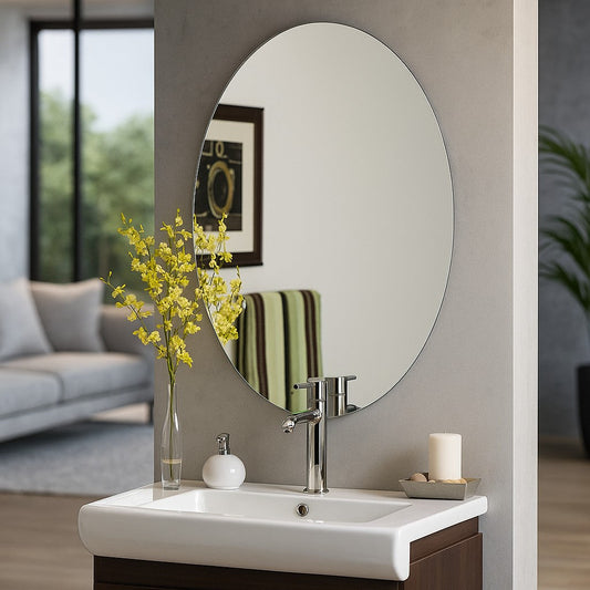 IRA Frameless Oval Mirror Online – Premium Wall Mirror for Home & Office