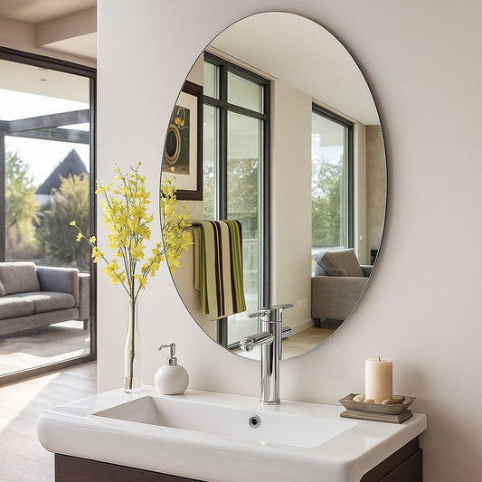 IRA Frameless Oval Mirror Online – Premium Wall Mirror for Home & Office