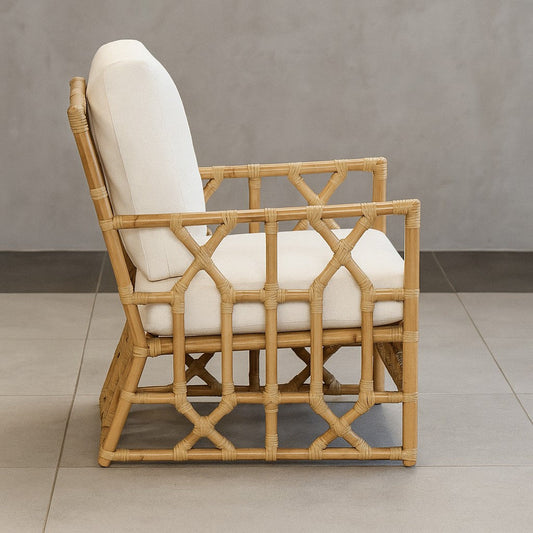 Handmade Cane and Rattan Chair for Living Room – Eco-Friendly Seating for Indoor & Outdoor Use
