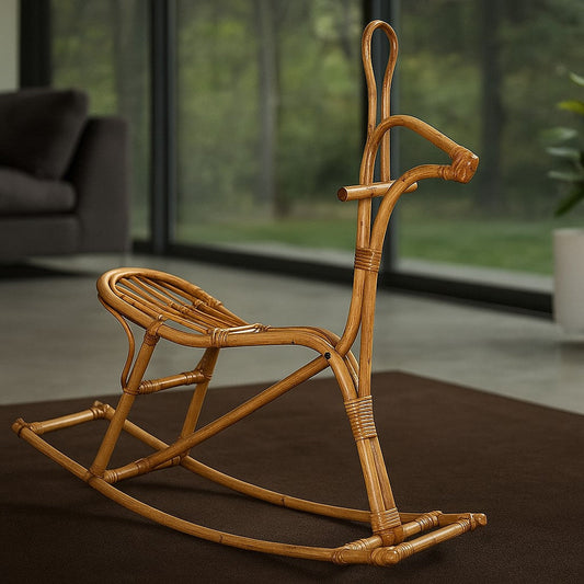 IRA Art Kids Rocking Horse Chair (Brown)