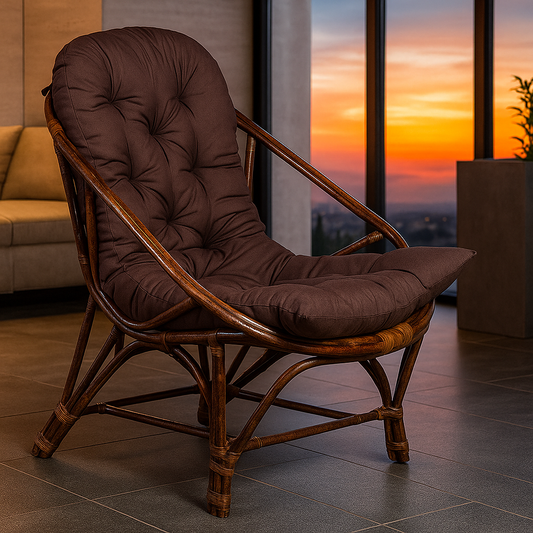 IRA Brown Chair of Rattan & Wicker